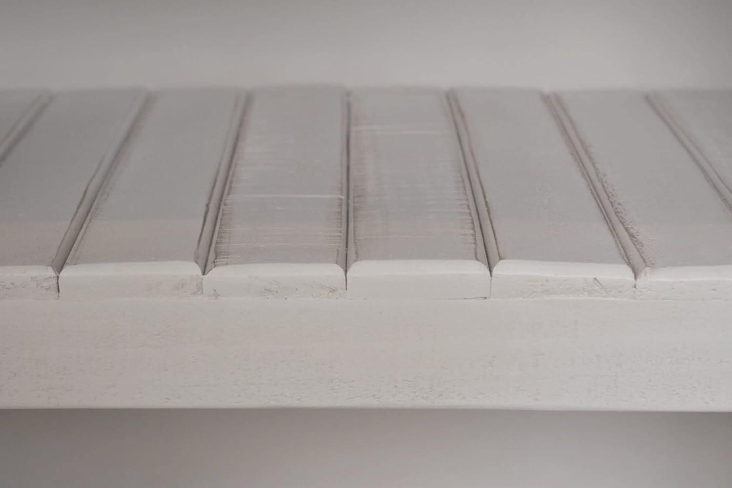 Sunset Trading Stowe Barn Door Console - Media Cabinet - TV Stand - Rustic White and Brown Solid Wood