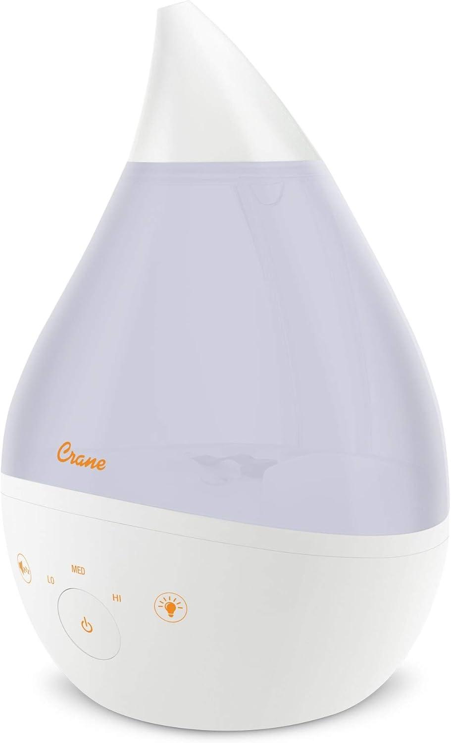 White Ultrasonic Cool Mist Humidifier with Sound Machine, 1 Gallon