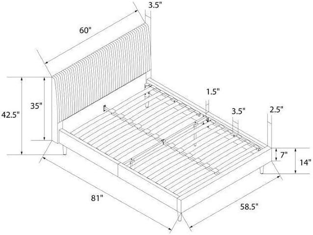 Daphne Upholstered Platform Bed