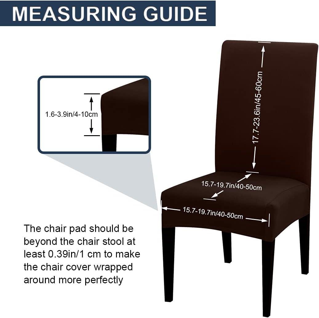 Dining Room Chair Covers Slipcovers Set of 4, Spandex Super Fit Stretch Removable Washable Kitchen Parsons Chair Covers Protector(coffee color1)