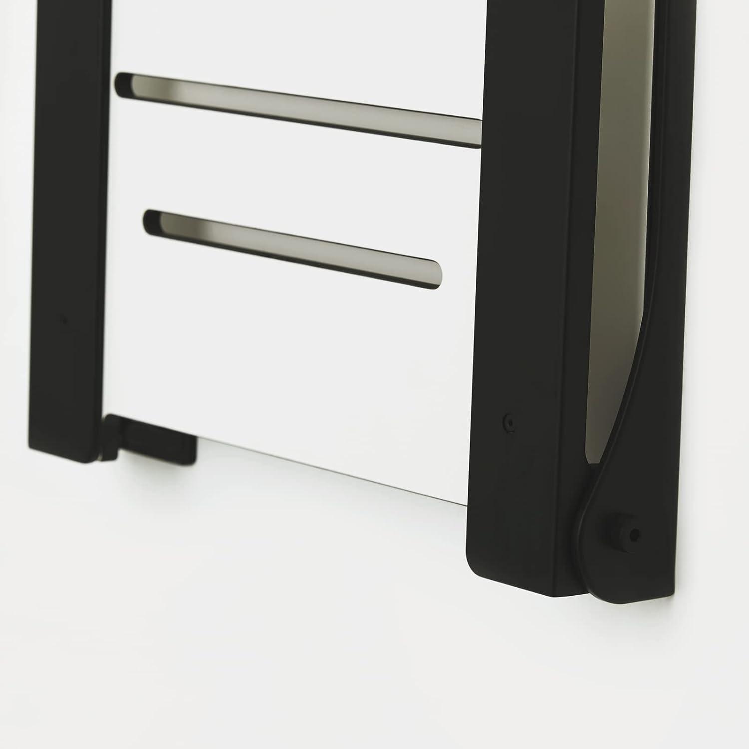 White and Black Wall-Mounted Folding Shower Seat