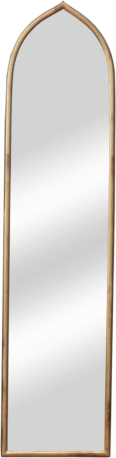 Parisloft 12.25" x 50" Gold Vintage Full Length Metal Wall Mirror