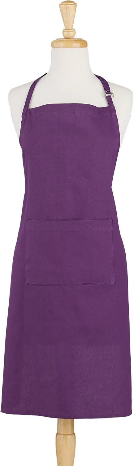 DII Everyday Basic Kitchen Collection, Plus Size Apron, Eggplant