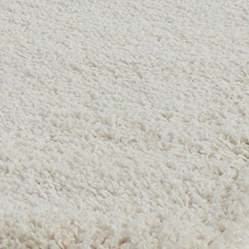 SAFAVIEH Milan Harlow Solid Plush Shag Area Rug, Ivory, 10' x 14'