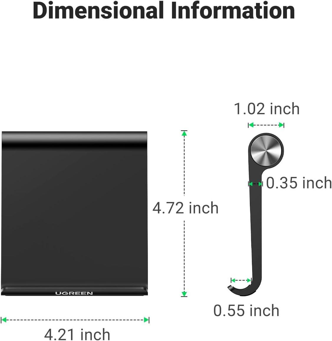 UGREEN Desk Tablet Stand, Adjustable iPad Holder, Black