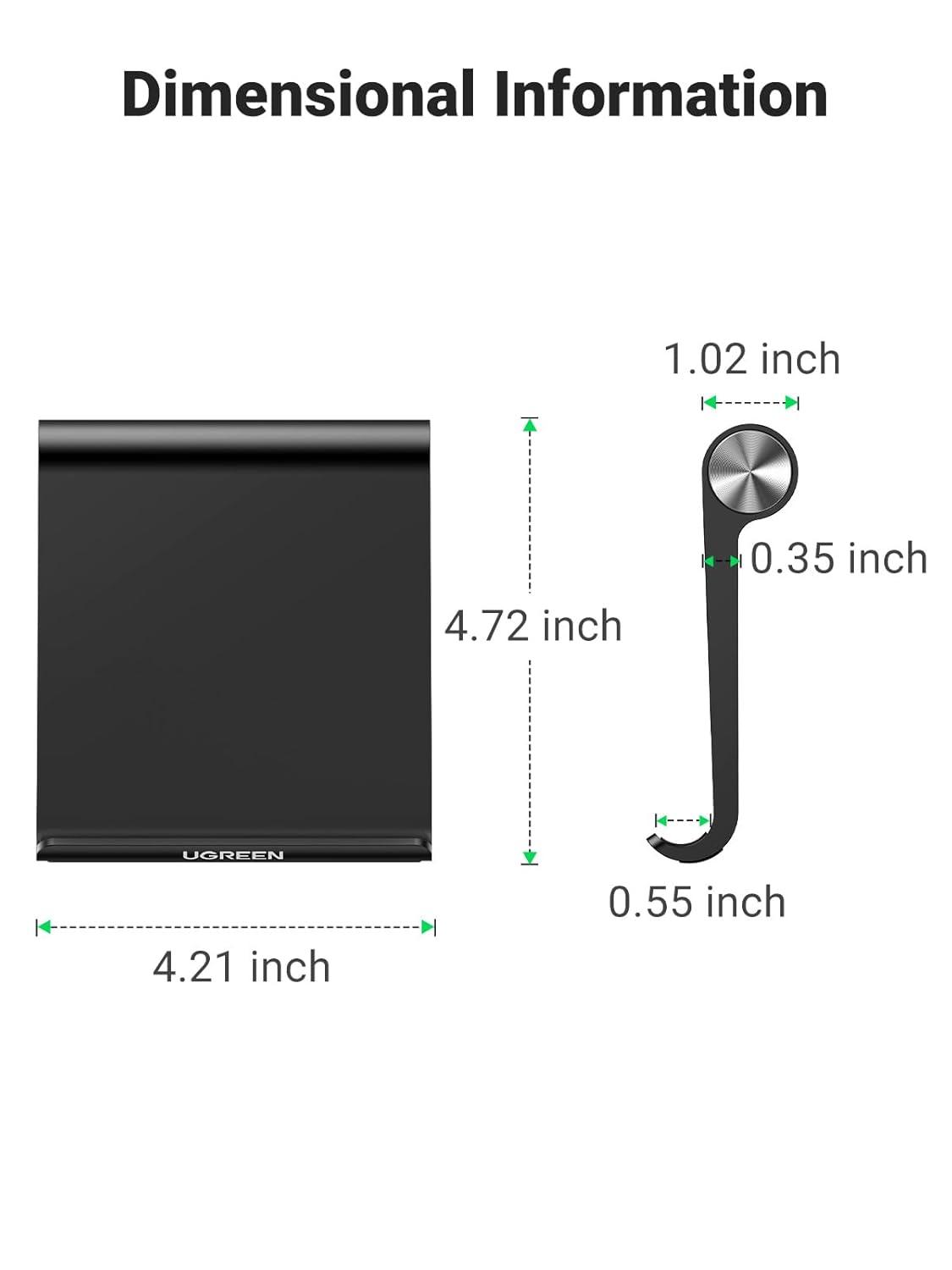 UGREEN Desk Tablet Stand, Adjustable iPad Holder, Black