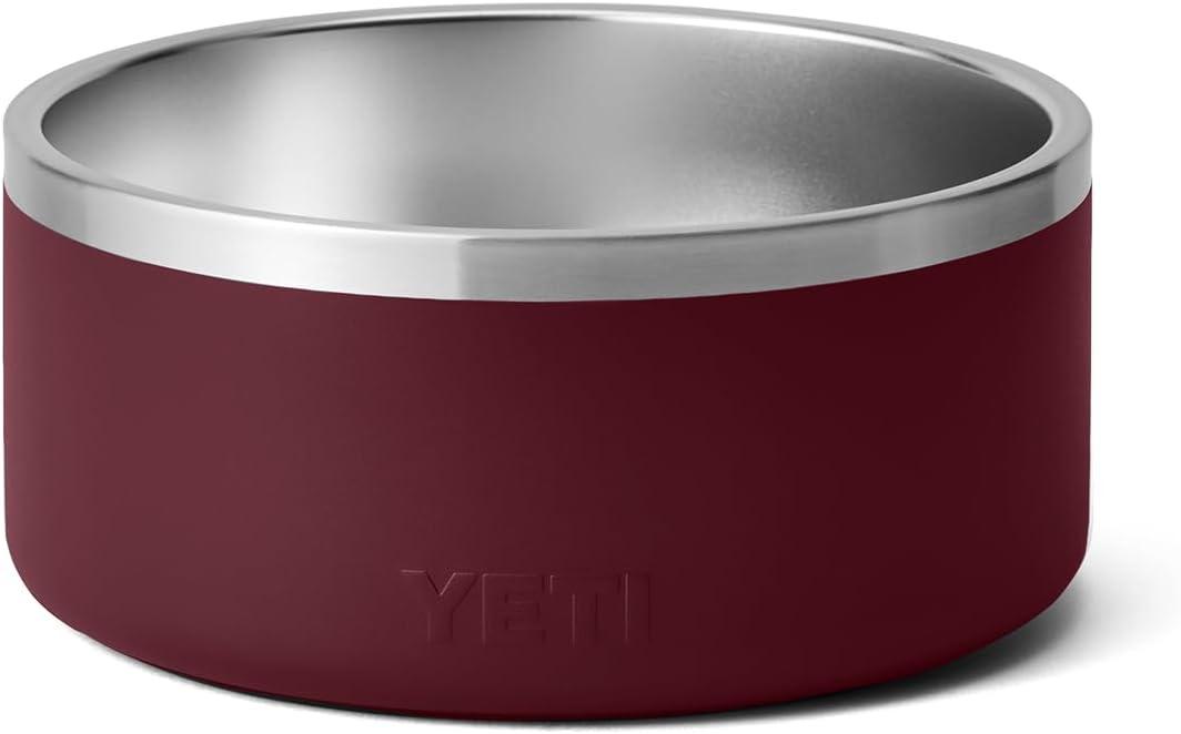 Wild Vine Red 8-Cup Stainless Steel Non-Slip Dog Bowl