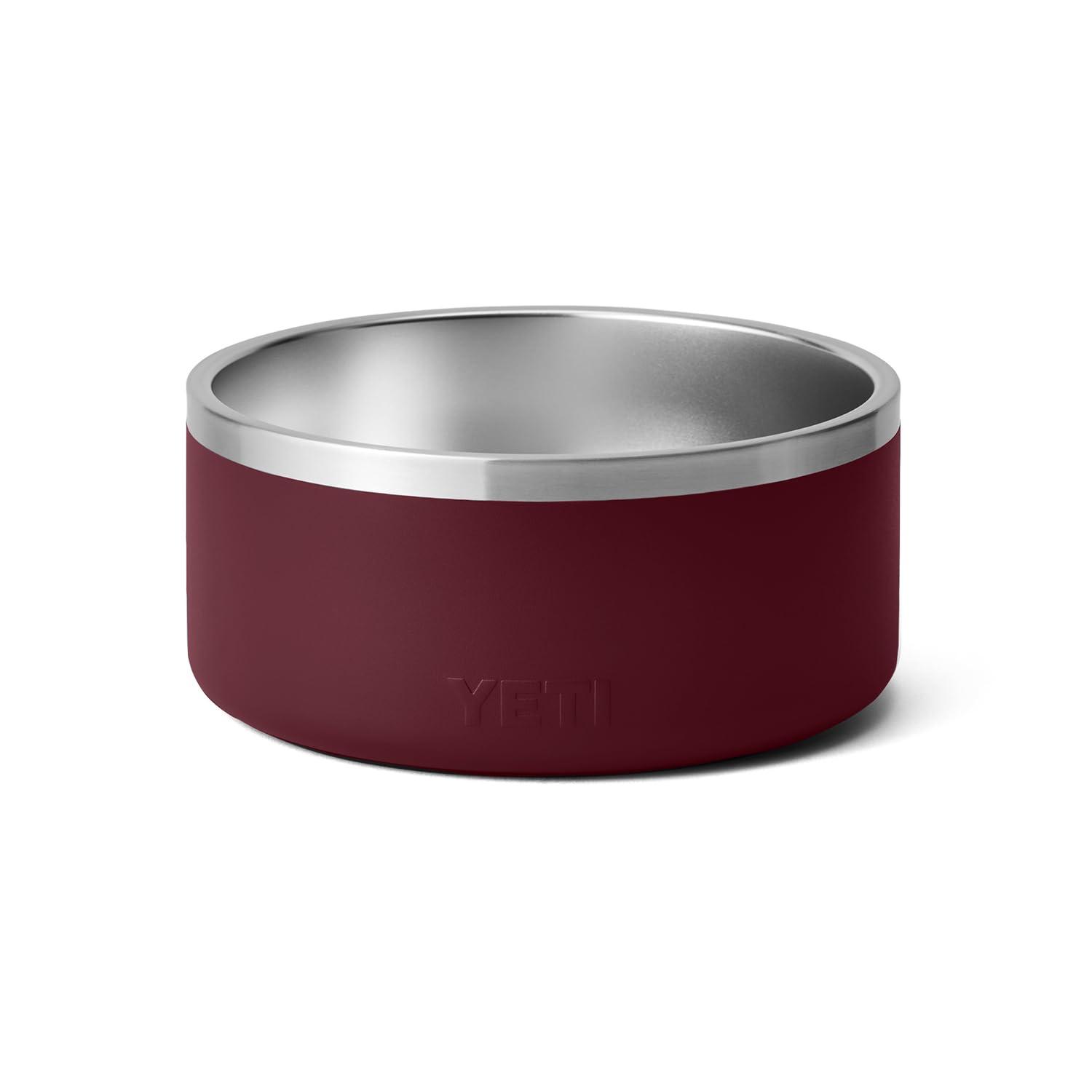 Wild Vine Red 8-Cup Stainless Steel Non-Slip Dog Bowl