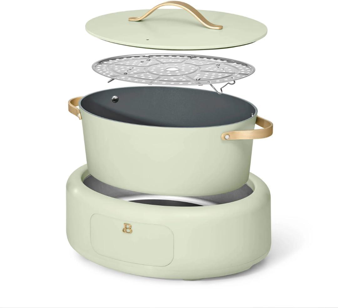 Beautiful 10 in 1, 6 Qt Electric Multi-Cooker, Sage Green by Drew Barrymore