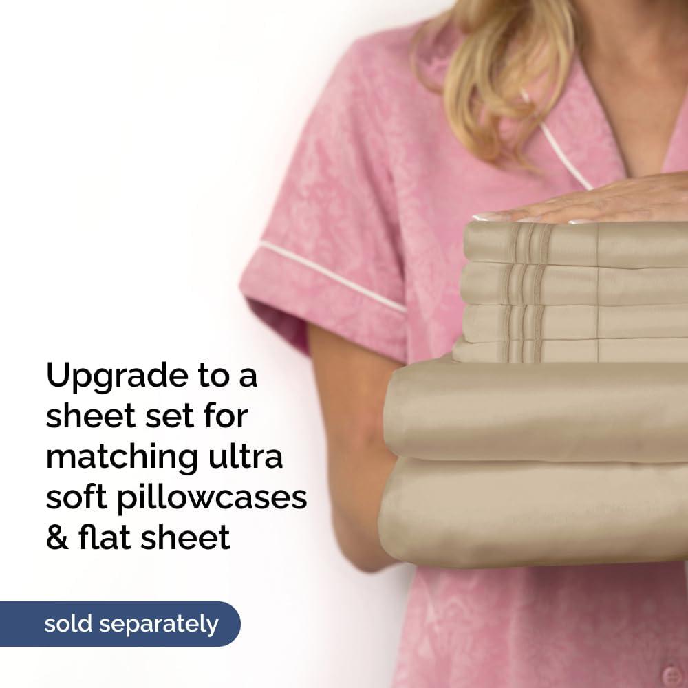 CGK Linens 400 Thread Count Cotton Fitted Sheet 18" - 24" Inch Extra Deep Pocket