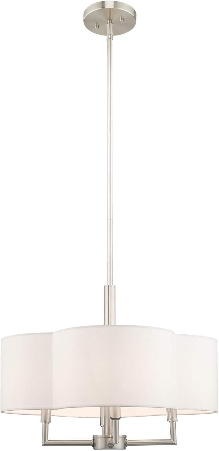 Livex Lighting Chelsea 4 - Light Chandelier in  Brushed Nickel