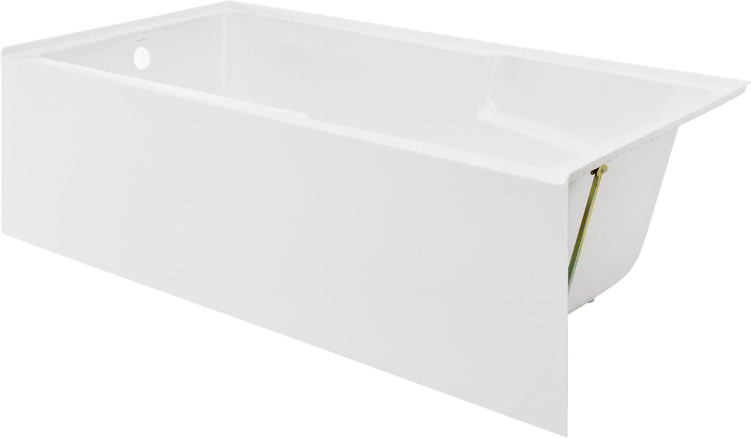 Voltaire 72" x 36" Left-Hand Drain Alcove Bathtub with Apron and Armrest