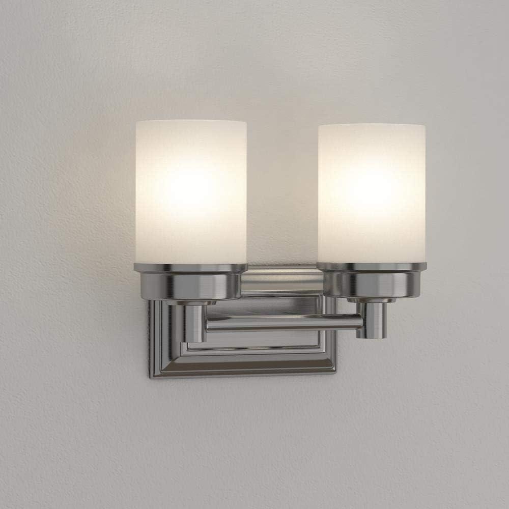 Cade 11.7" Brushed Nickel Vanity Light with Frosted Glass Shades