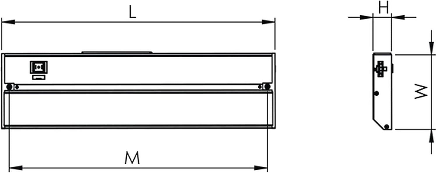 White 22" LED Low Profile Under Cabinet Task Light