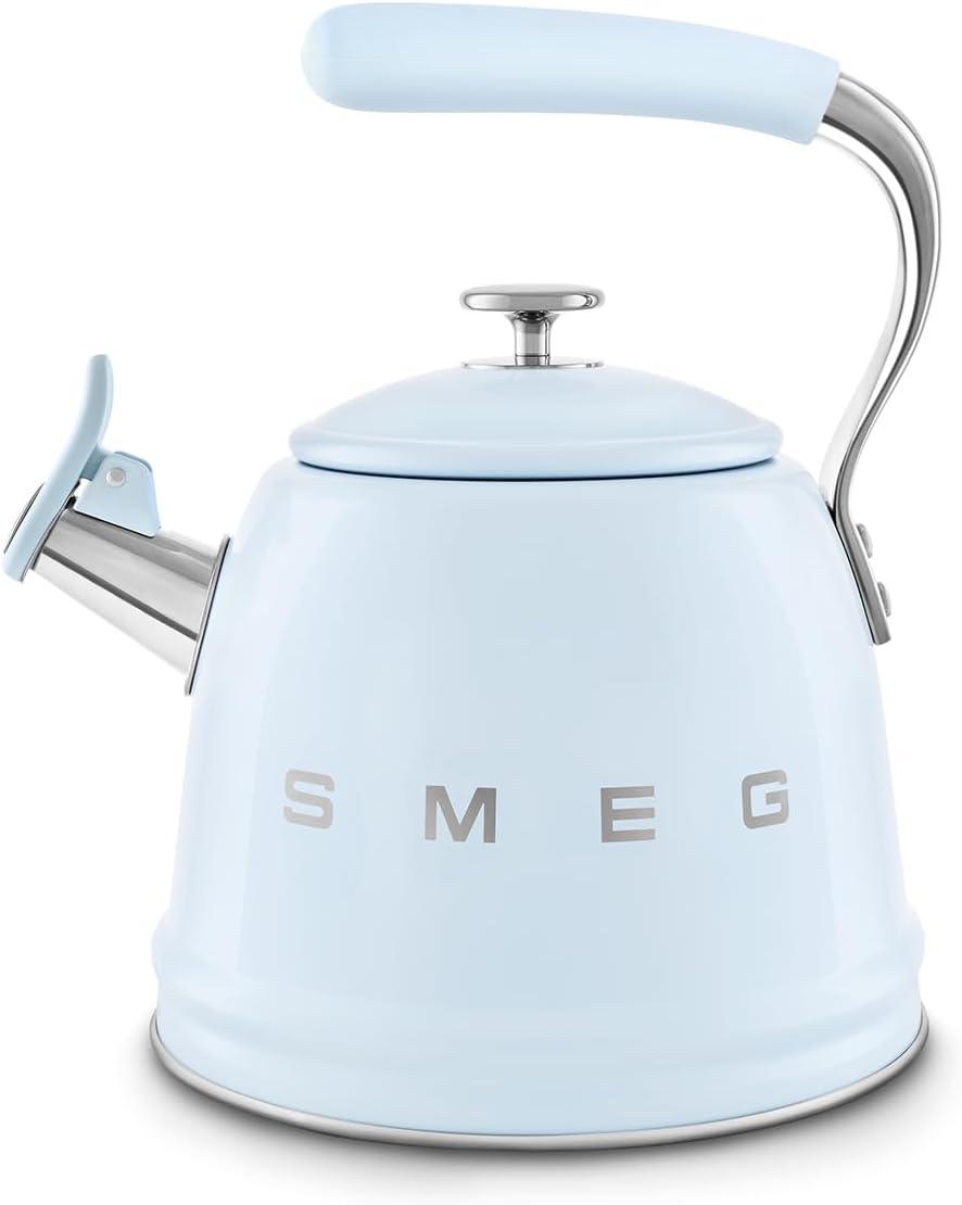 SMEG Pastel Blue Whistling Stovetop Kettle