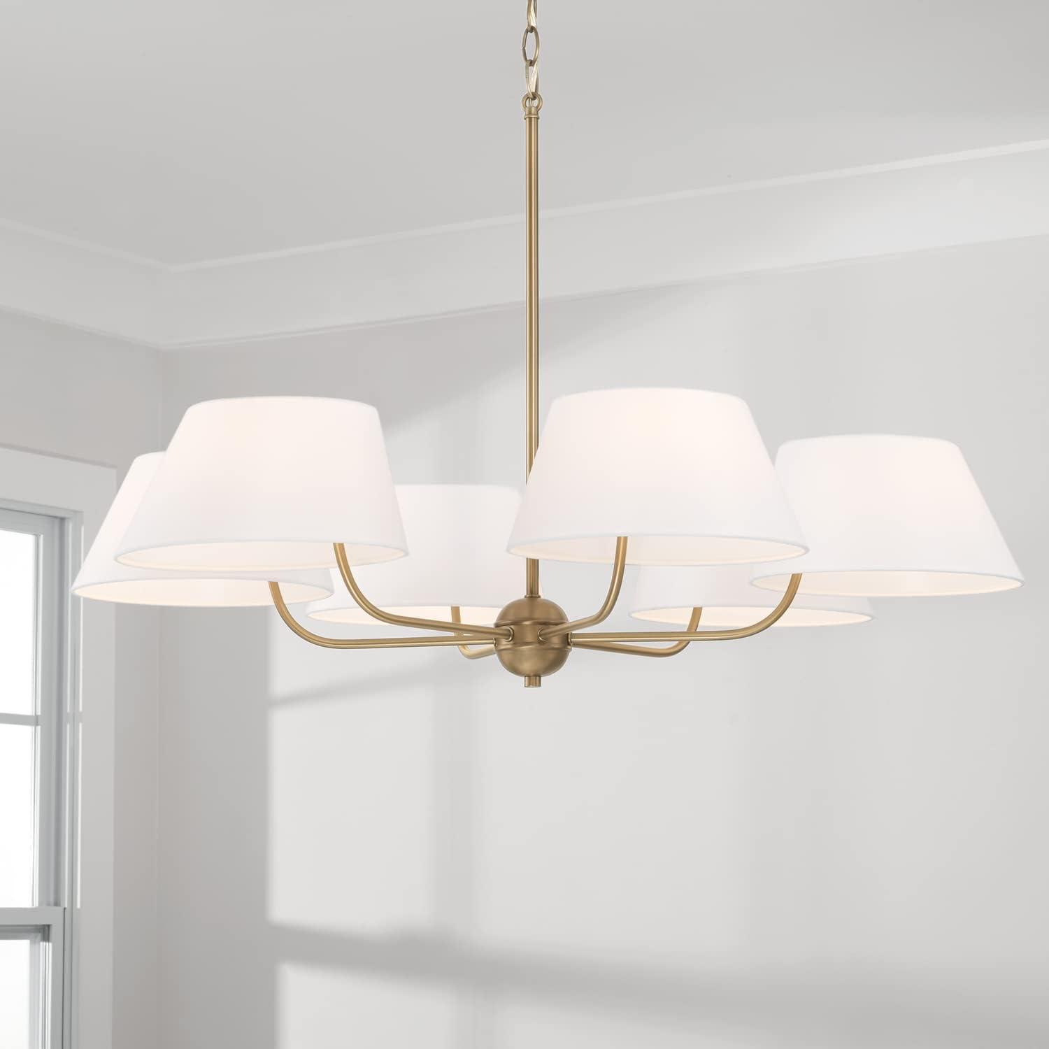 Capital Lighting Welsley 6 - Light Chandelier in  Aged Brass