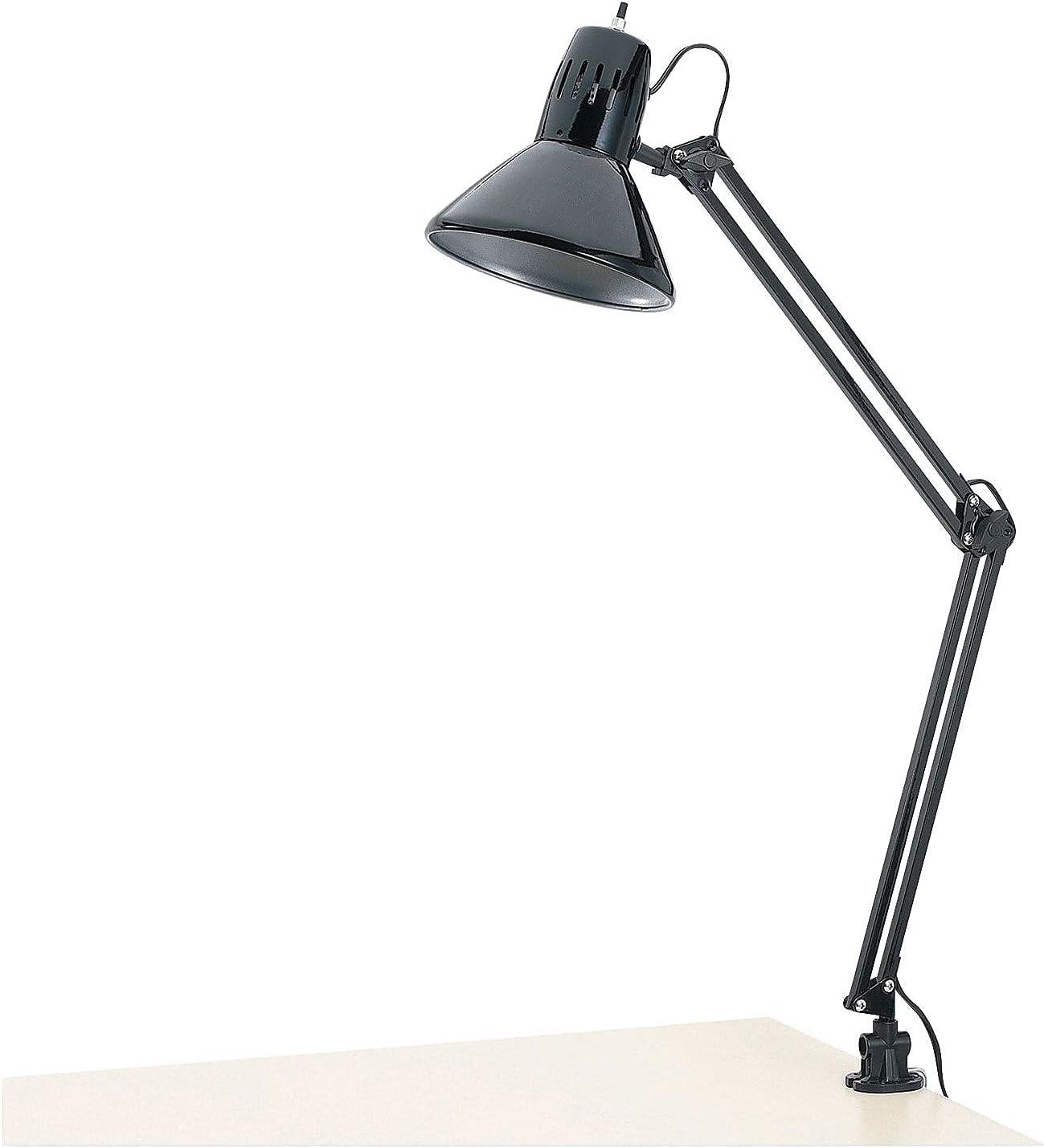 Architect Lamp Adjustable, Clamp-on, 6.75"w x 20"d x 28"h, Black