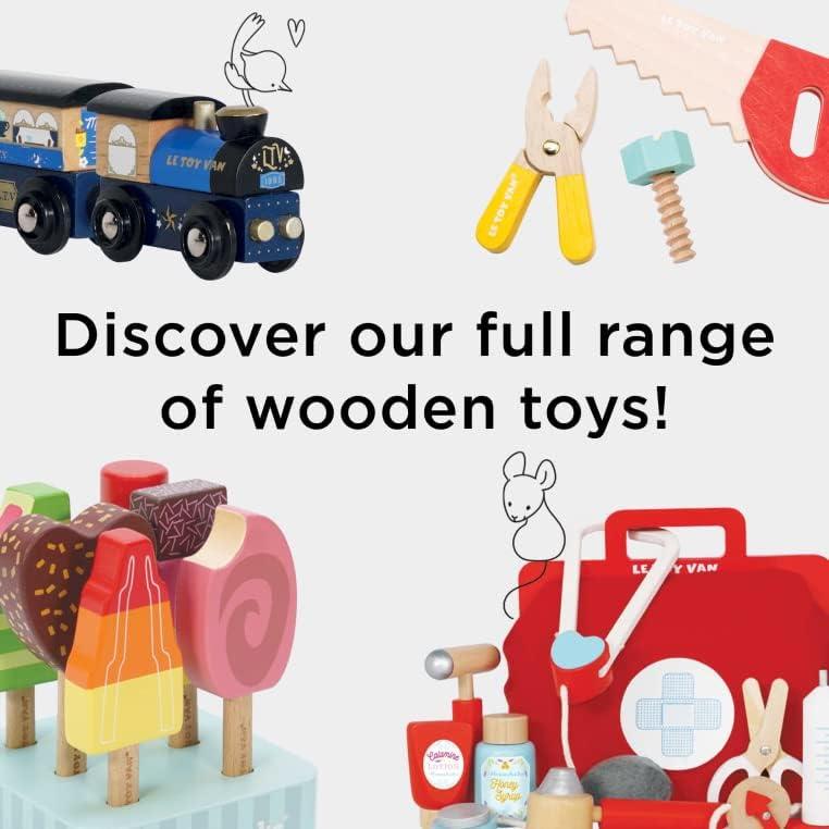 Colorful Wooden Toy Work Bench with Tools for Kids