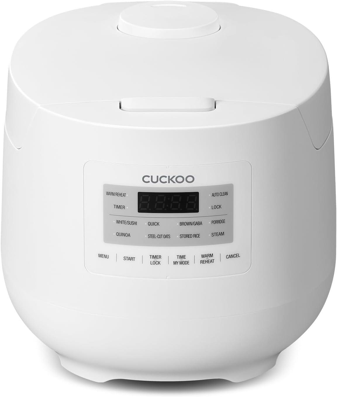 CUCKOO 6-Cup Uncooked / 12-Cup Cooked Micom Rice Cooker & Warmer w Non Stick Inner Pot, 11 Menu Modes inclu My Mode and Auto Clean CR-0641F