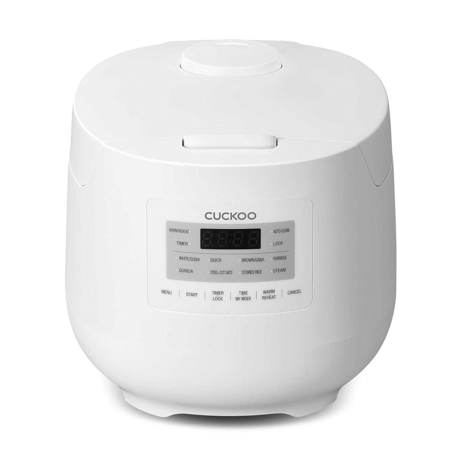 CUCKOO 6-Cup Uncooked / 12-Cup Cooked Micom Rice Cooker & Warmer w Non Stick Inner Pot, 11 Menu Modes inclu My Mode and Auto Clean CR-0641F