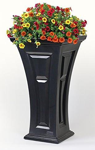 FCMP Outdoor Heritage Self Watering Outdoor Garden Patio Planter Pot, 2 Pack