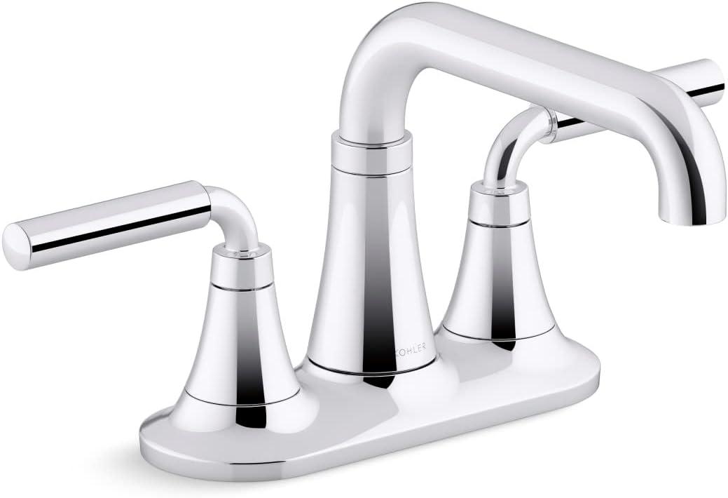 Tone Two-Handle Centerset Bathroom Sink Faucet with Clicker Drain, 1.2 GPM