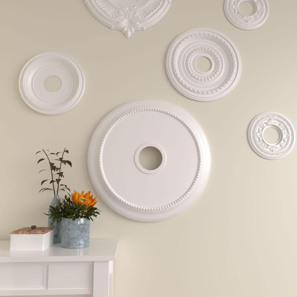 Ekena Millwork 24 1/8"OD x 4 3/8"ID x 2 1/4"P Crendon Ceiling Medallion (Fits Canopies up to 4 3/8")