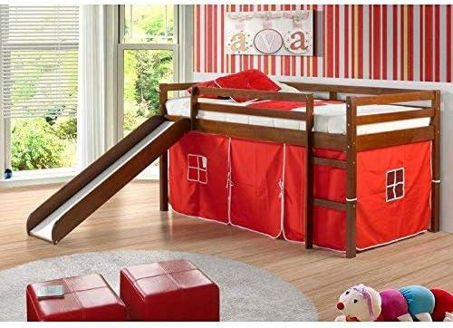 Donco Kids Twin Solid Wood Mission Low Loft Bed in Espresso