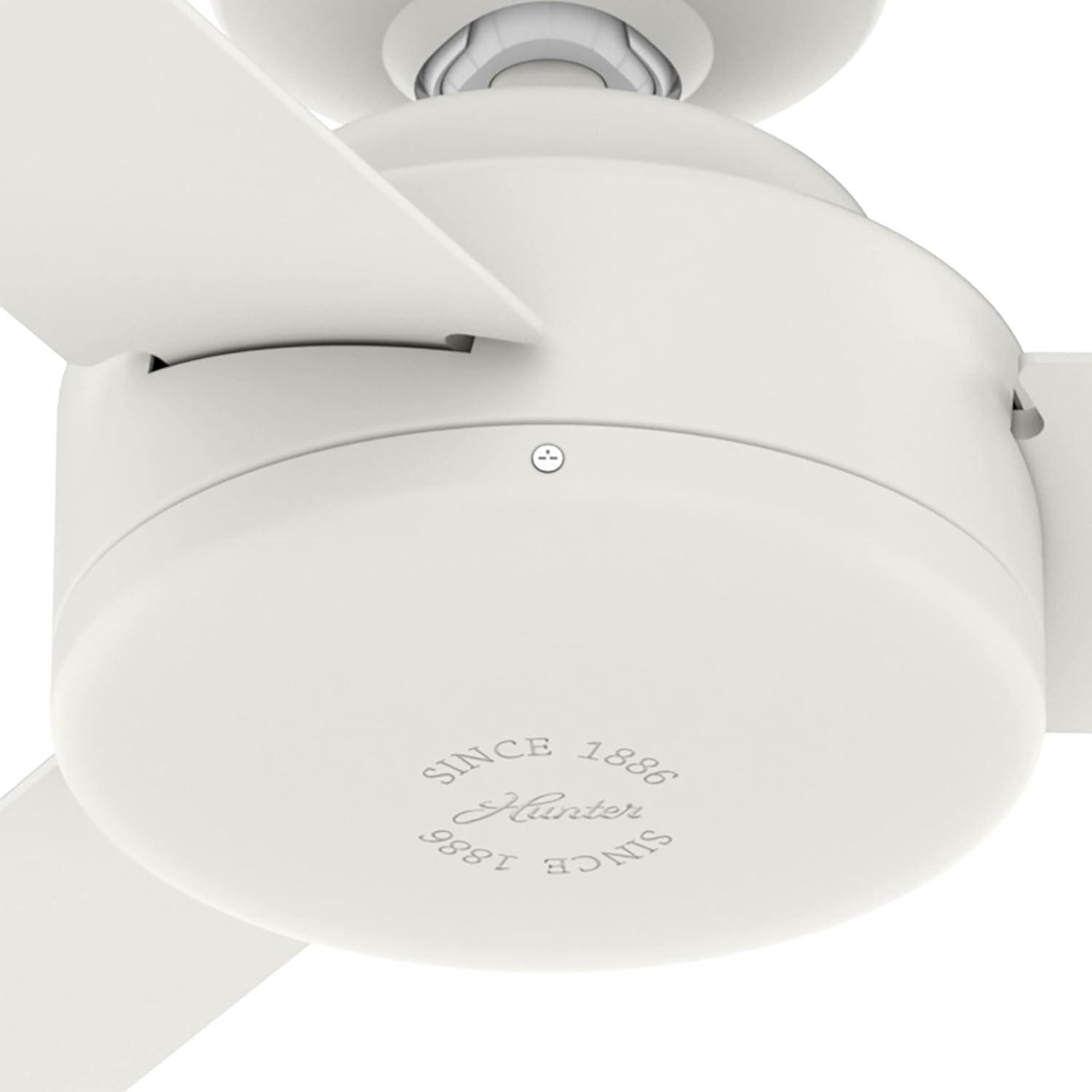 52" Matte White 3-Blade Ceiling Fan with Wall Control