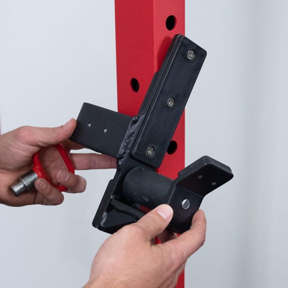 Black Steel Roller J-Hooks for Power Rack Attachment