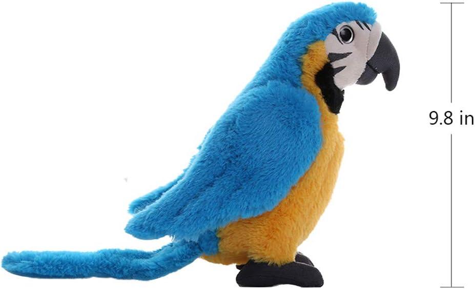 Coollooc The Petting Zoo Macaw Stuffed Animal, Gifts for Kids, Wild Zoo Animals, Blue Macaw Parrot Plush Toy 9.8 inches
