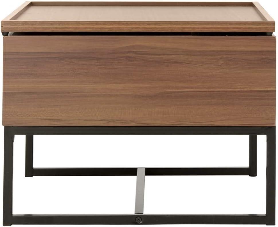 Kristie Contemporary Lift Top Coffee Table - Dark Oak/Black - Safavieh