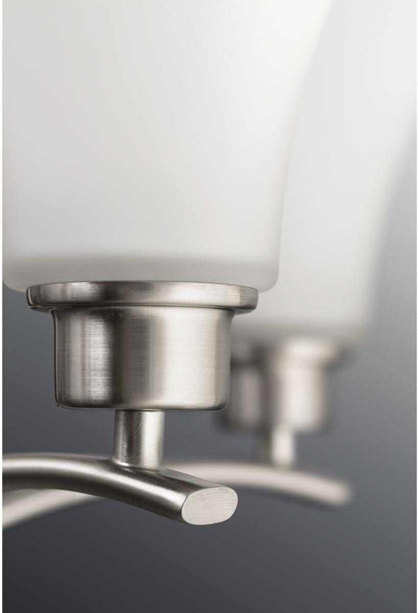 Progress Lighting Joy 1-Light Mini-Pendant, Brushed Nickel, Fluted Glass