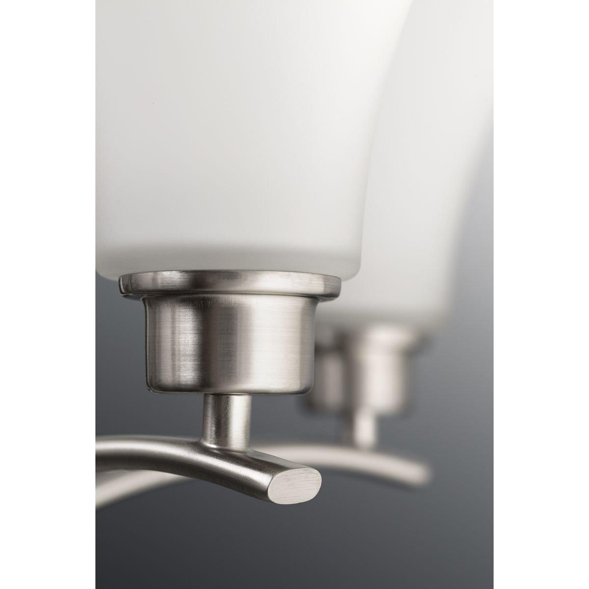 Progress Lighting Joy 1-Light Mini-Pendant, Brushed Nickel, Fluted Glass