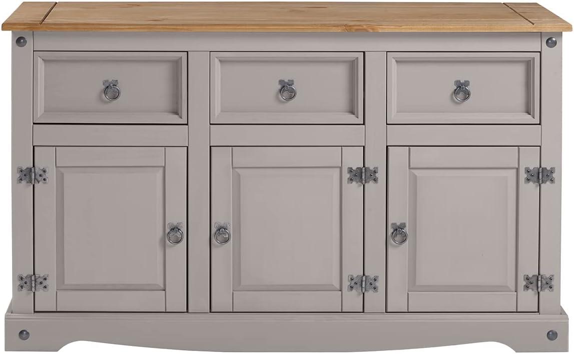 49.25 x 29.88 x 15.75 in. Cottage Series Wood Buffet Sideboard, Corona Gray