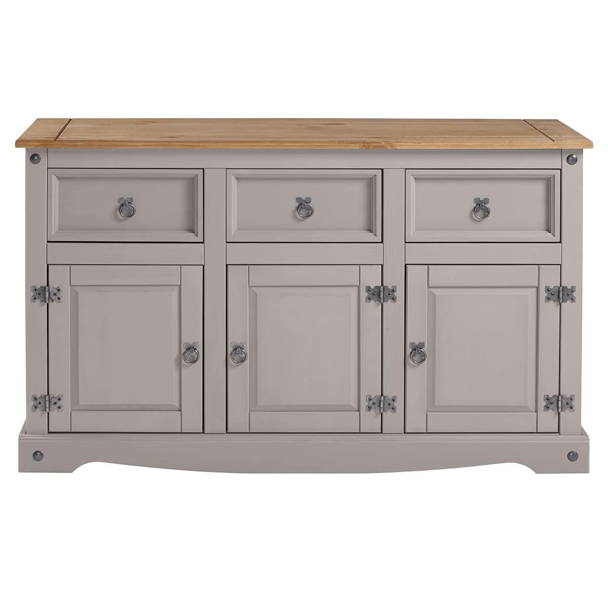 49.25 x 29.88 x 15.75 in. Cottage Series Wood Buffet Sideboard, Corona Gray