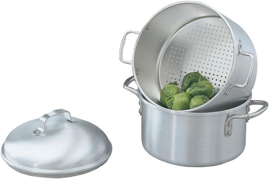 5 Qt Silver Aluminum Rice and Vegetable Steamer Set