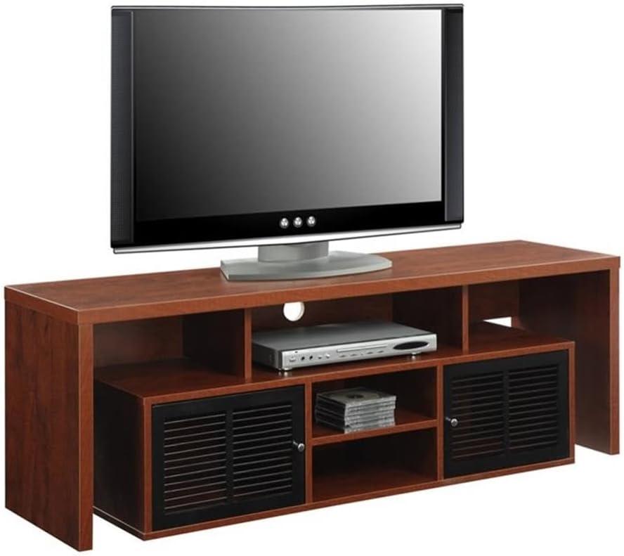 Convenience Concepts Lexington 65 inch TV Stand with Storage Cabinets and Shelves, Cherry