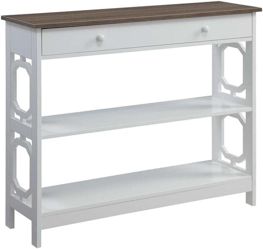 Omega 1 Drawer Console Table, White