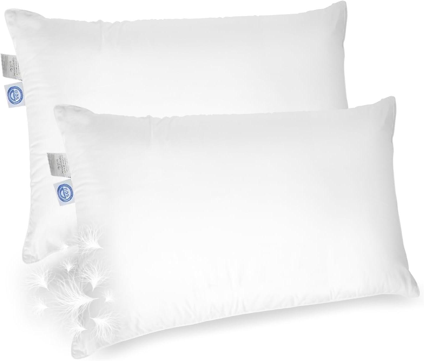 East Coast Bedding Firm Elite Premium Down Dream 600 Fill Power Pillow Set of 2