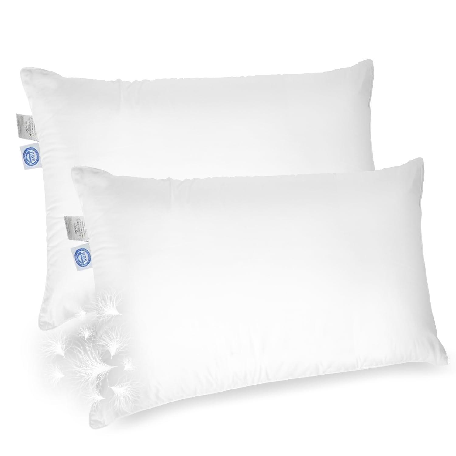 East Coast Bedding Firm Elite Premium Down Dream 600 Fill Power Pillow Set of 2