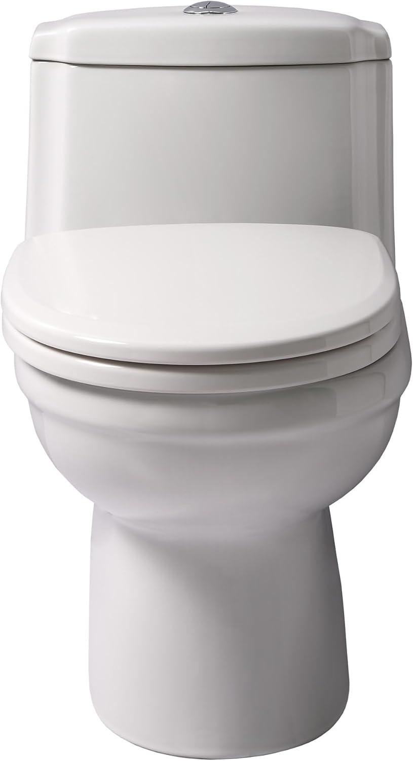 Whitehaus Collection Magic 1.6 Gallons GPF Elongated Comfort Height Floor Mounted One-Piece Toilet (Seat Included)