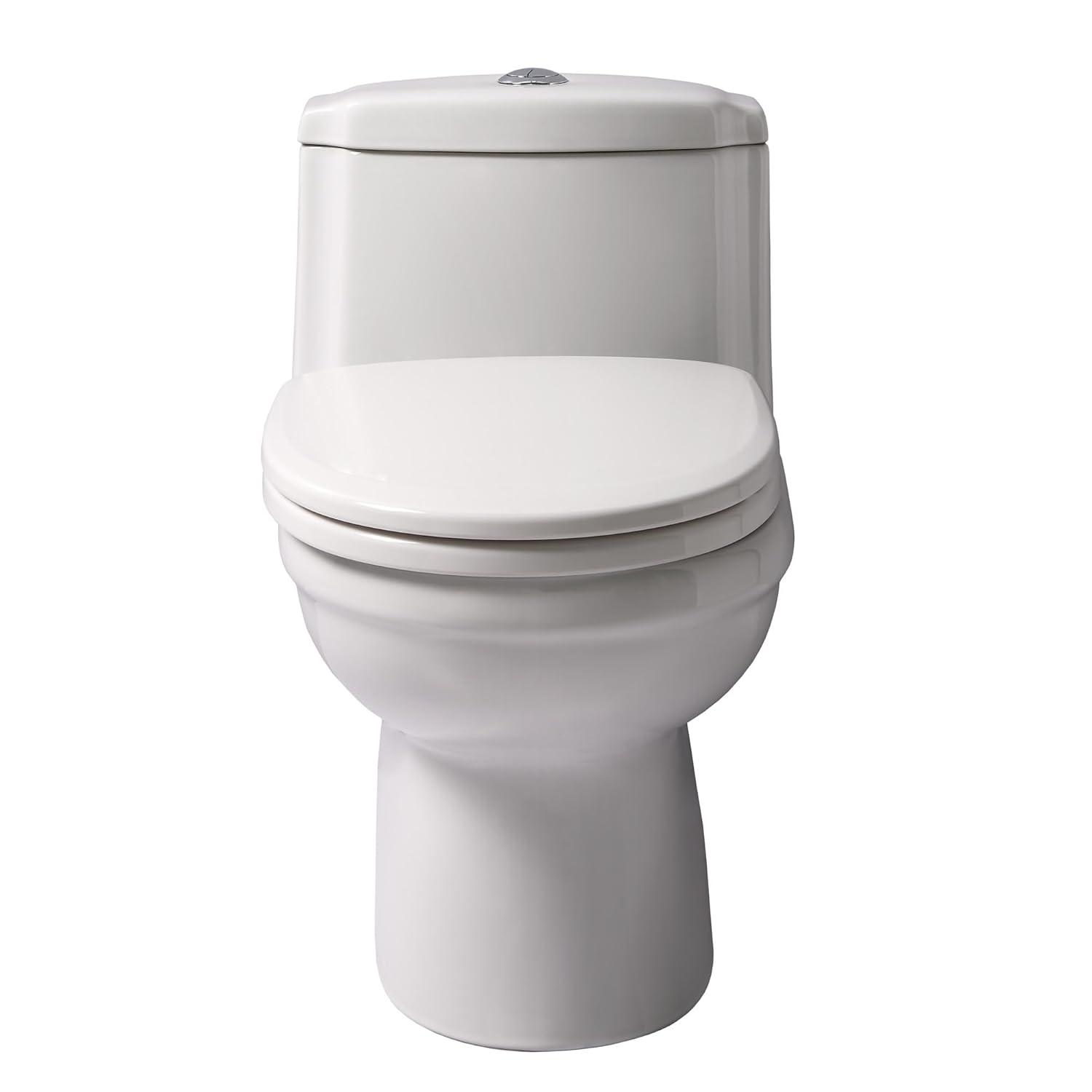 Whitehaus Collection Magic 1.6 Gallons GPF Elongated Comfort Height Floor Mounted One-Piece Toilet (Seat Included)