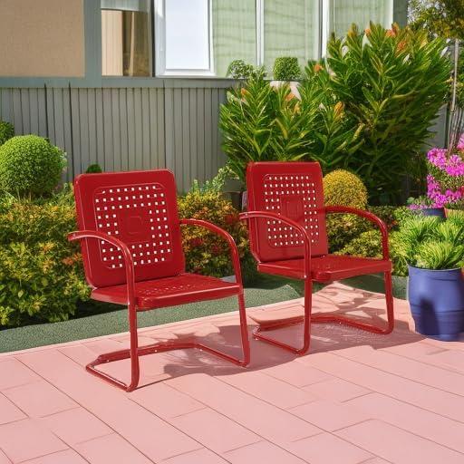 2pk Bates Outdoor Steel Arm Chairs - Crosley