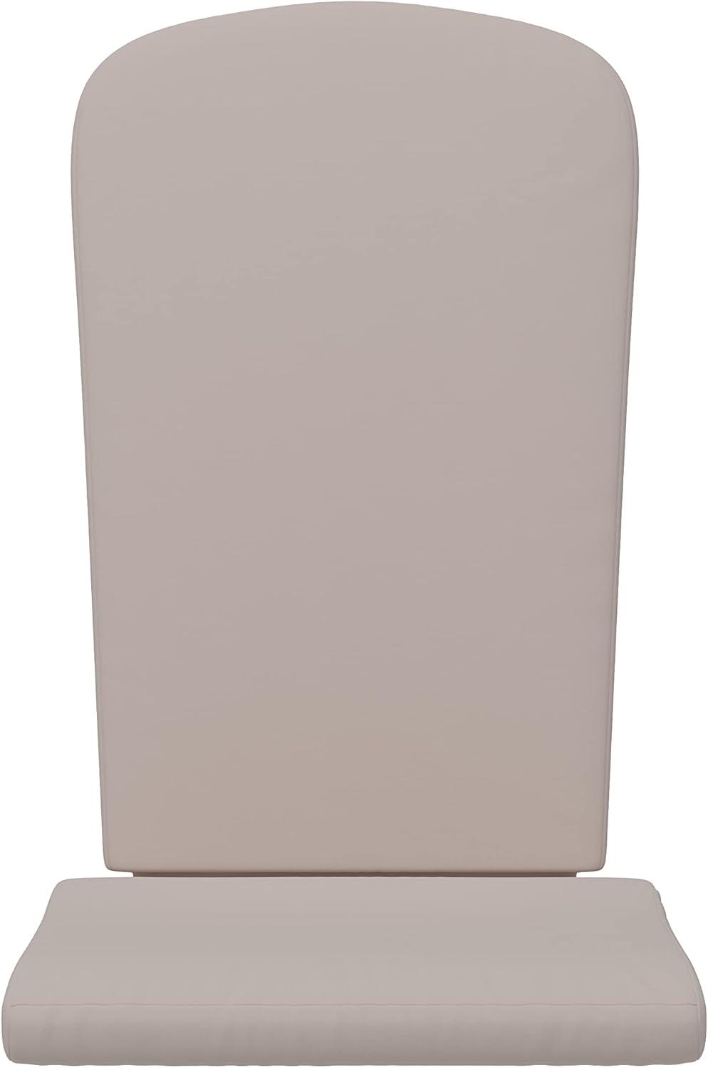 Flash Furniture Charlestown Set of 2 All Weather Indoor/Outdoor High Back Adirondack Chair Cushions, Patio Furniture Replacement Cushions - Cream
