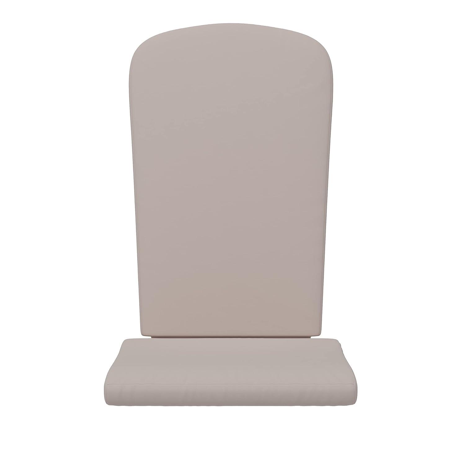 Flash Furniture Charlestown Set of 2 All Weather Indoor/Outdoor High Back Adirondack Chair Cushions, Patio Furniture Replacement Cushions - Cream