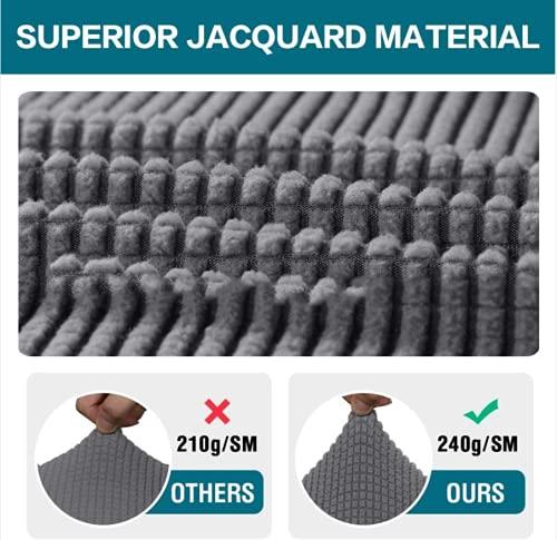 PandaTop Stretch Armrest Covers for Chairs and Sofas Couch Arm Covers for Sofa, Soft Armrest Covers Anti-Slip Furniture Protector Armchair Slipcovers Washable for Recliner Set of 2, Gray