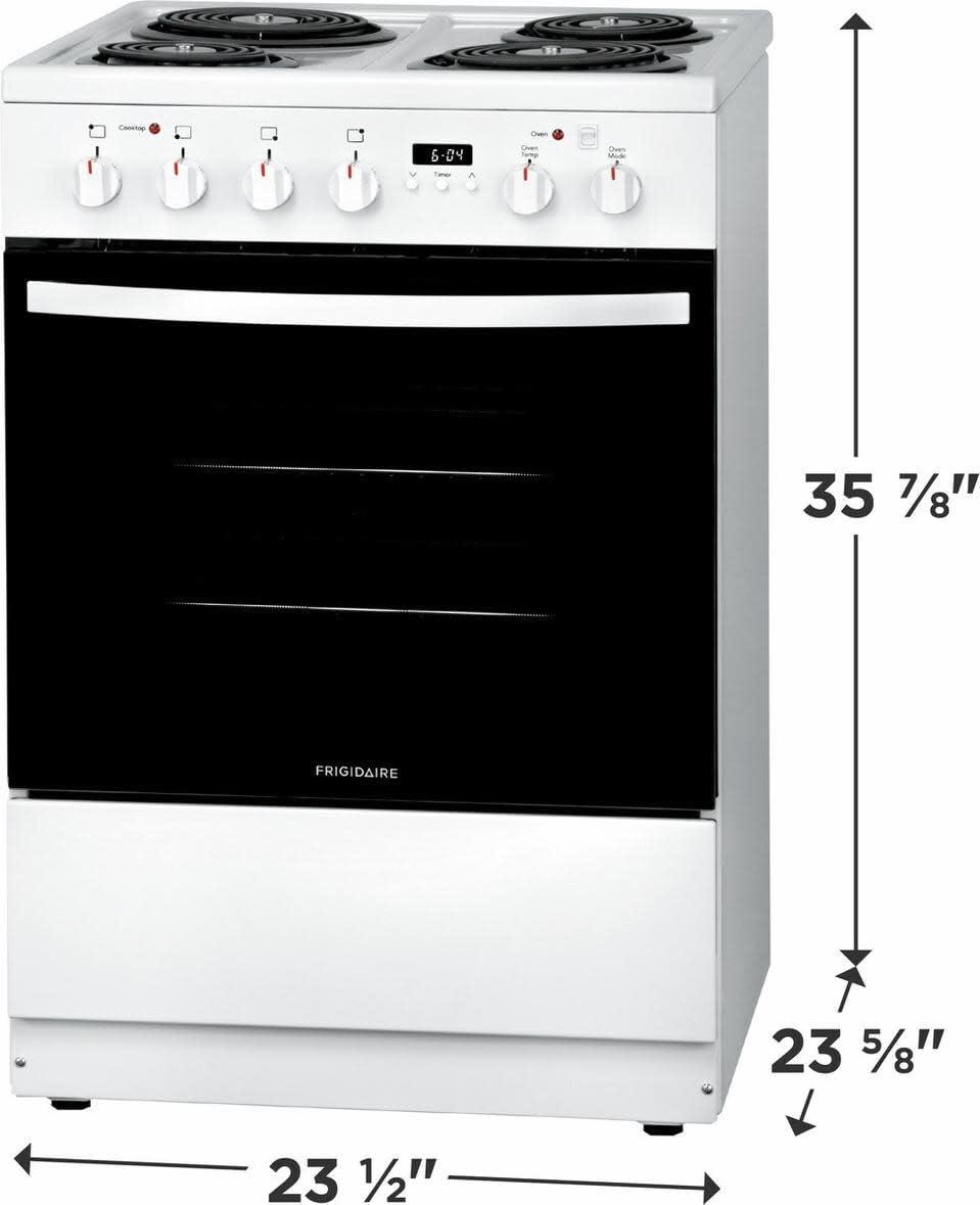 FRIGIDAIRE FFEH2422UW 24" freestanding coil electric range
