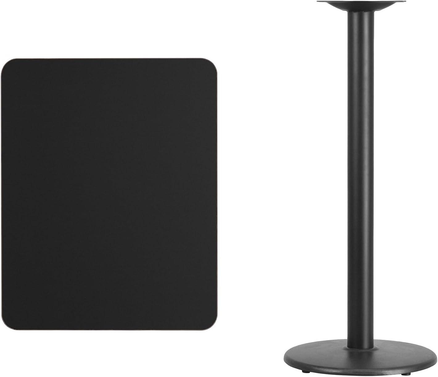 Flash Furniture Carrus Rectangular Laminate Dining Table Top with Round Base