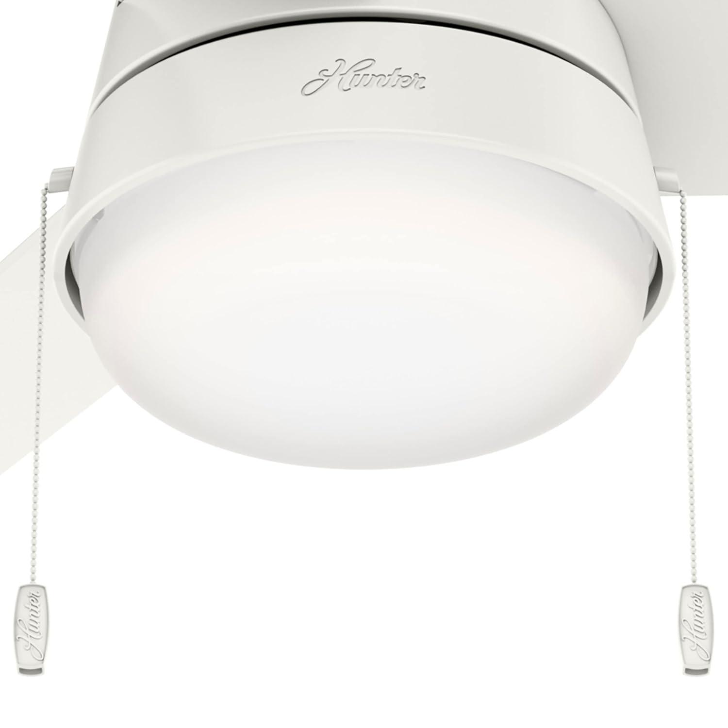 Hunter Fan 52" Aker 3 - Blade Indoor Standard Ceiling Fan with Pull Chain and Light Kit Included